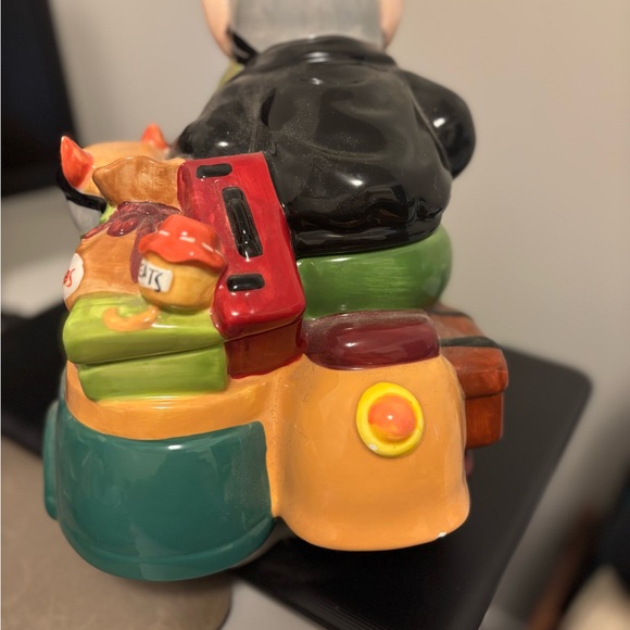 Cookie Jar Har-Lee Hog! w/sidecar! 
“Large N’ In Charge!!”
Motorcycle Pig w/Dog! - Picture 4 of 8